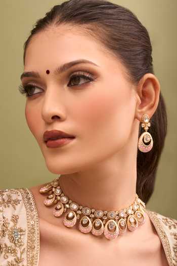 Nazaakat By Samara Singh Kundan Necklace & Earring Set 