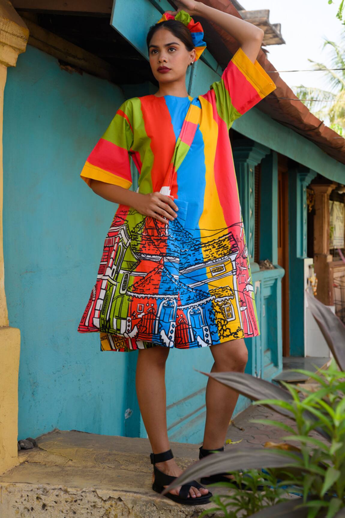 Prachi Kamat Multicolor Designer Poplin Dress 