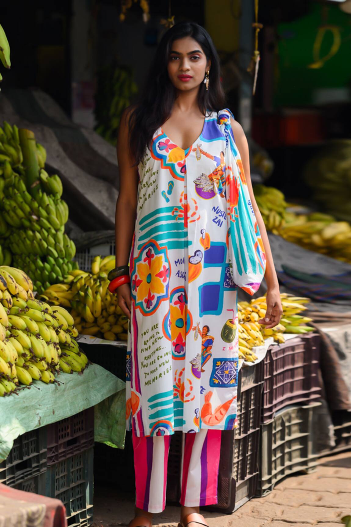 Prachi Kamat Multicolor Printed Kurta & Pant Set 