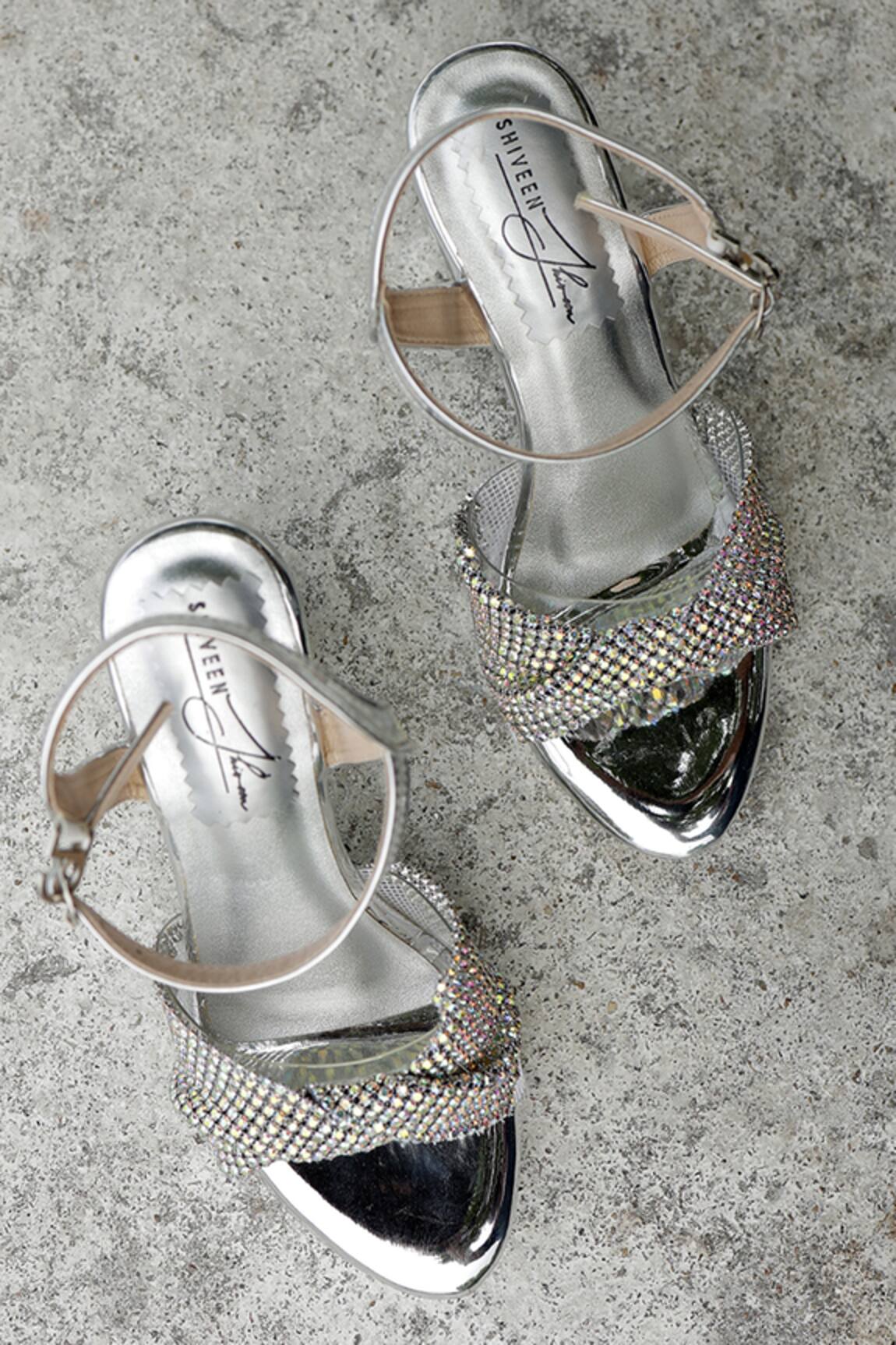 Shiveen Shiveen Designer Silver Bellezza Heels 