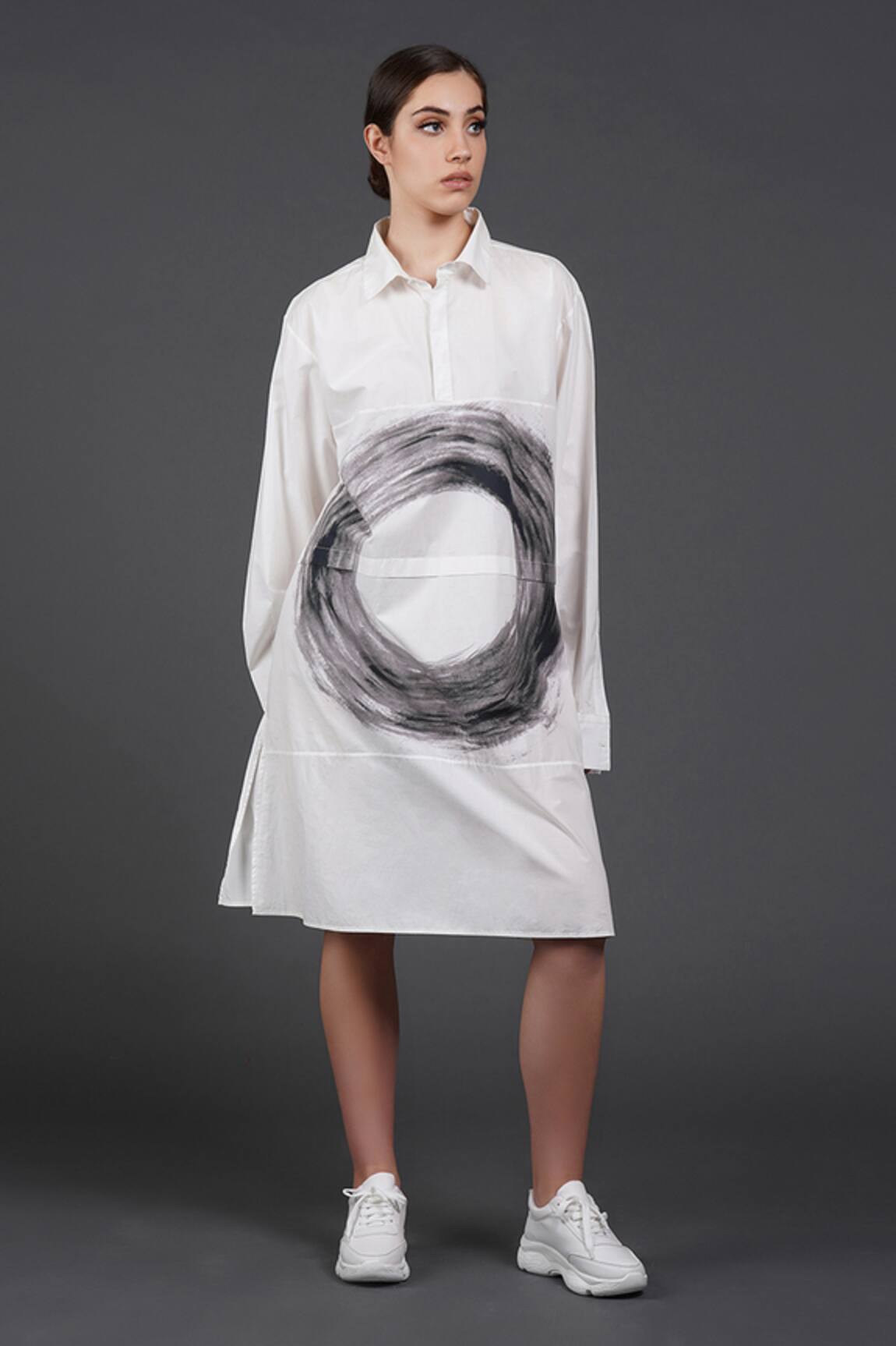 Samant Chauhan Artist Circle White Cotton Shirt