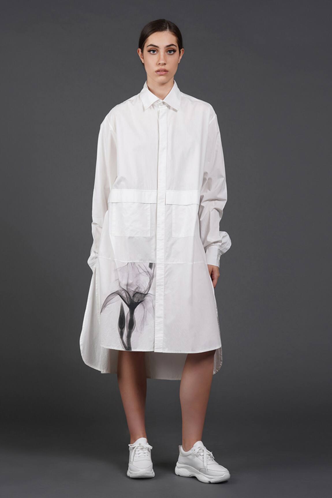 Samant Chauhan Mono Tulip Shirt Dress