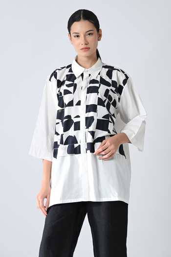 Samant Chauhan BiTone Cotton Shirt 