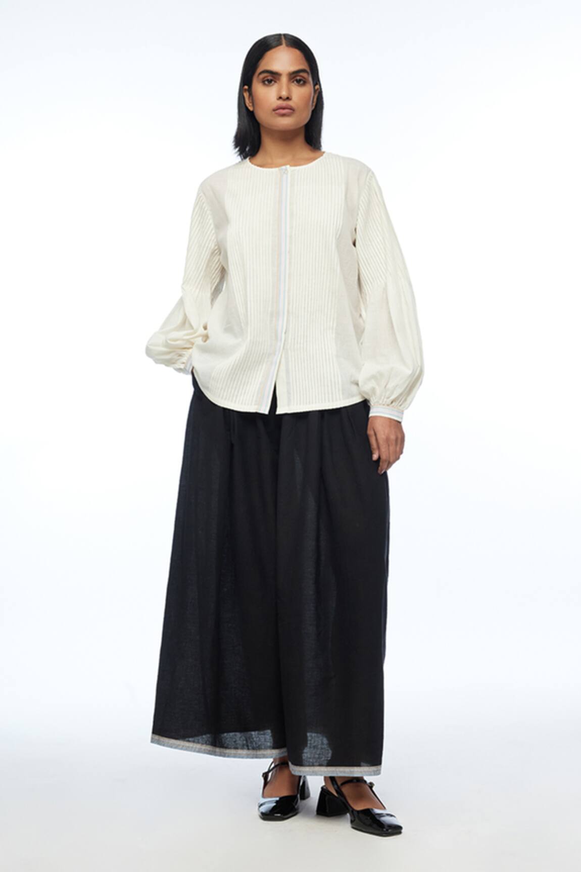 Payal Pratap Pleated Ivory Designer Top 