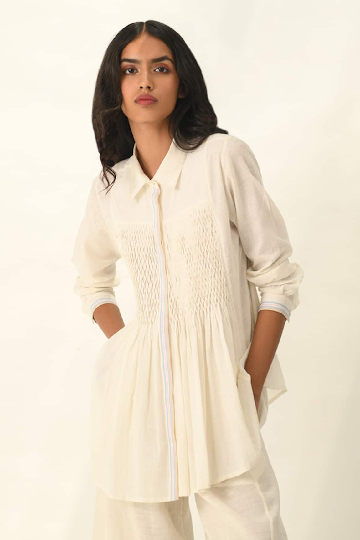 Payal Pratap Rugosa Smocking Top 
