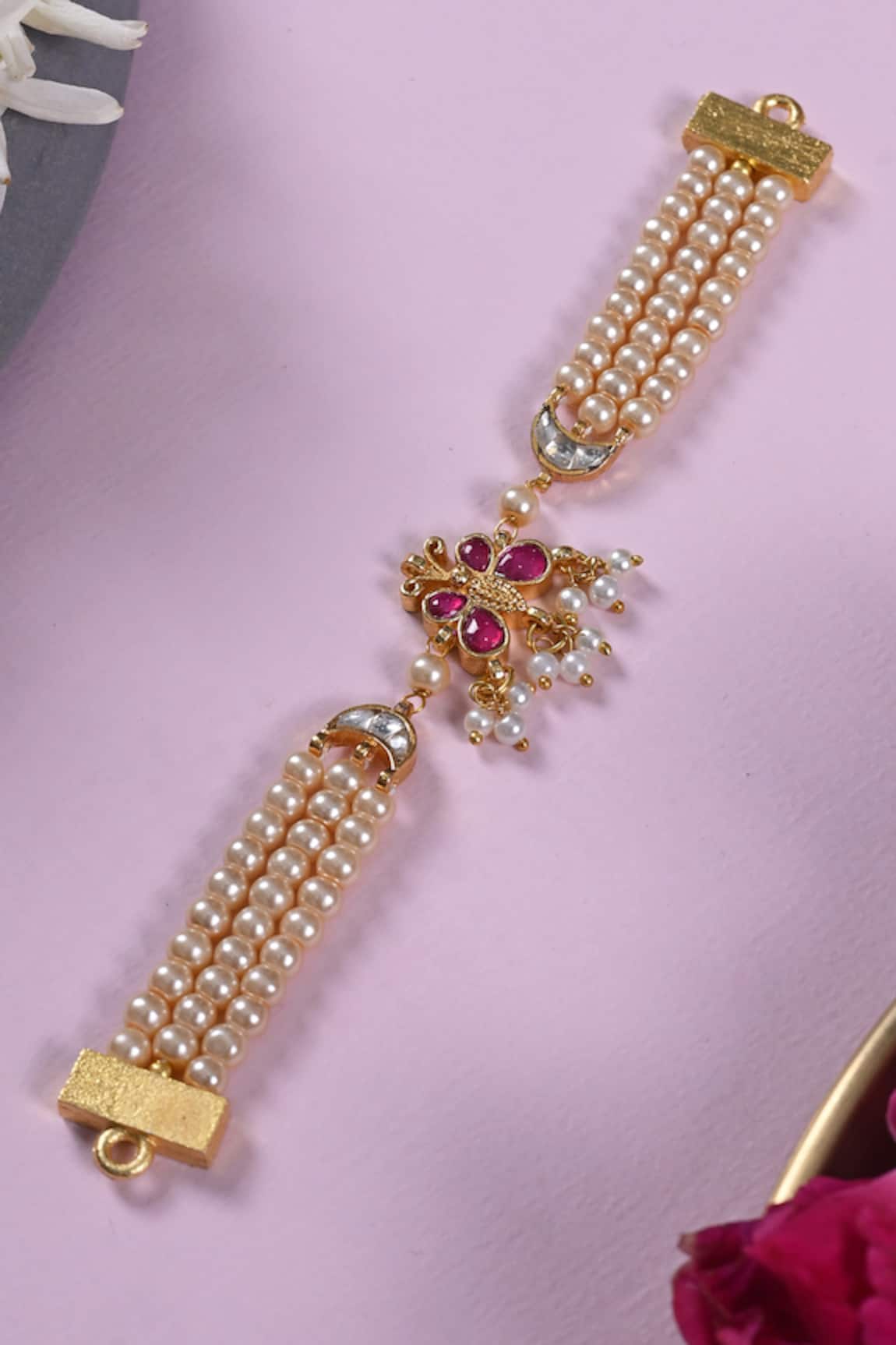 Shlok Jewels Jadau Kundan Multi Coloured Rakhi 