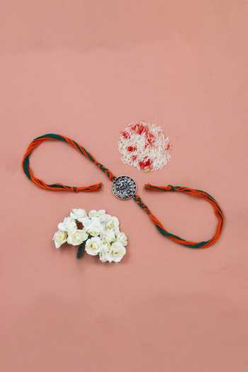 Sangeeta Boochra Oxidized Silver Designer Rakhi 