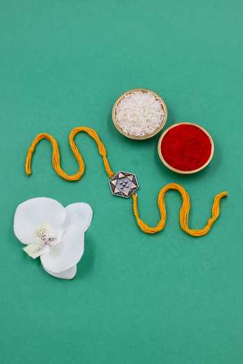 Sangeeta Boochra Guardian Geometry Silver Rakhi 
