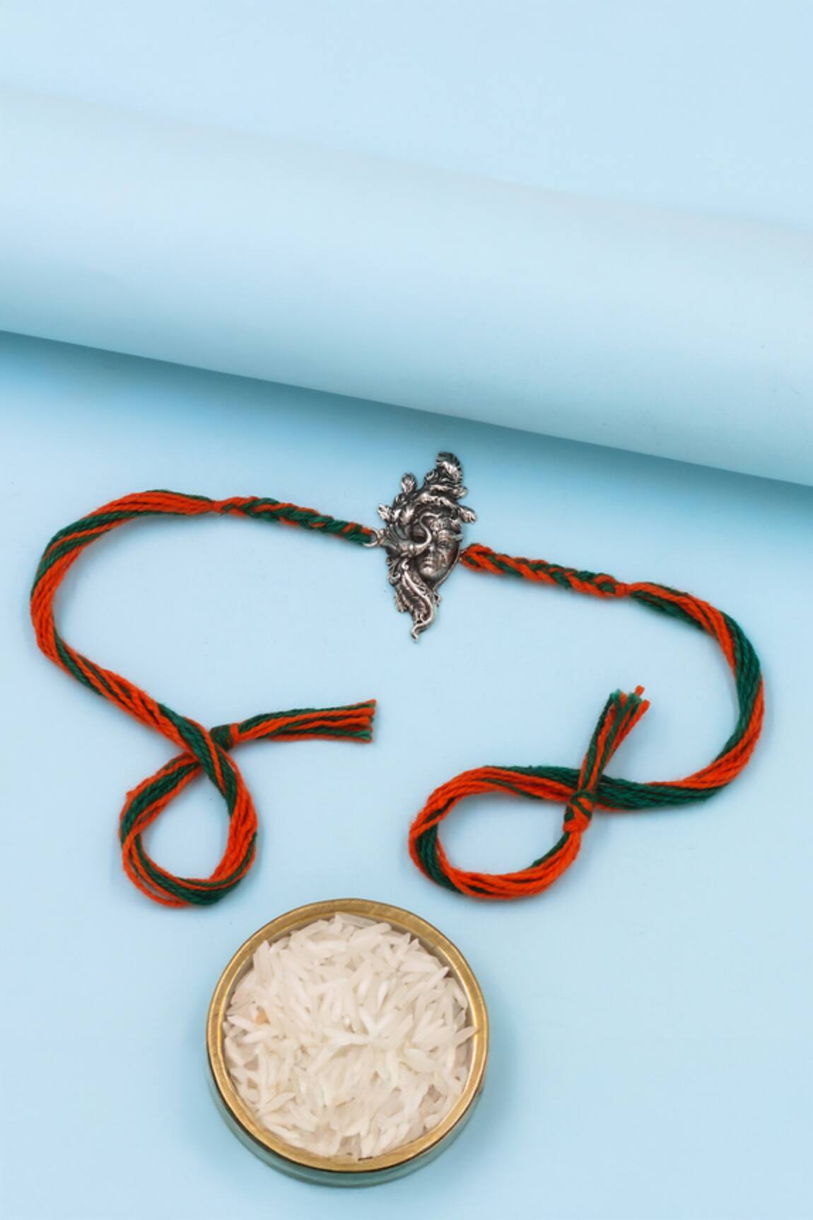 Sangeeta Boochra Divine Grace Silver Rakhi 