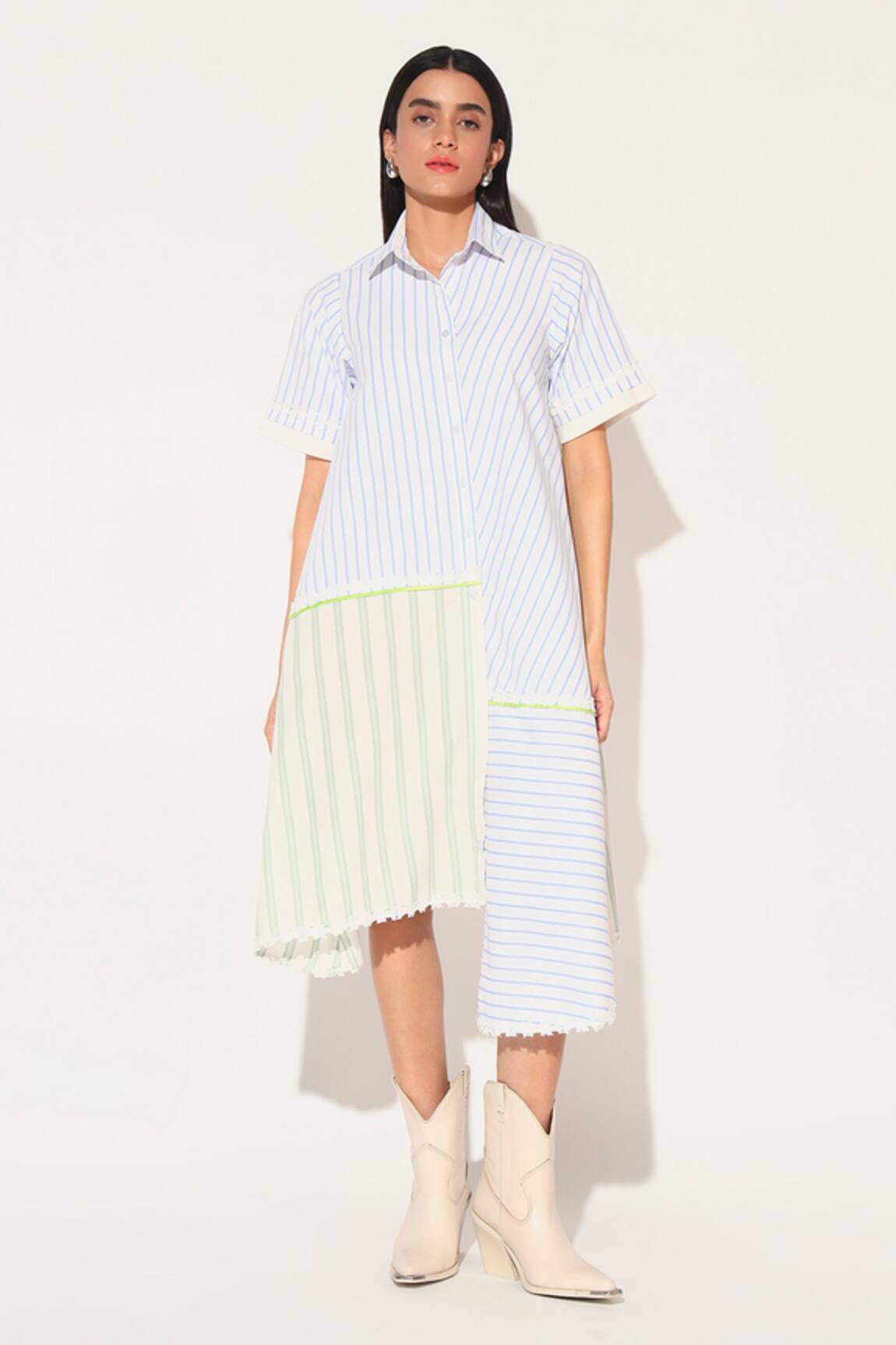 Linetribe_ Striped Cotton Elara Dress 