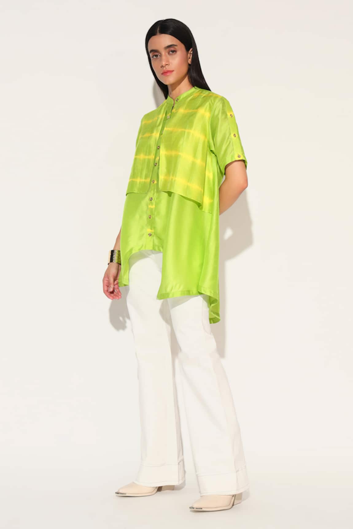 Linetribe_ Shibori Striped Shirt 
