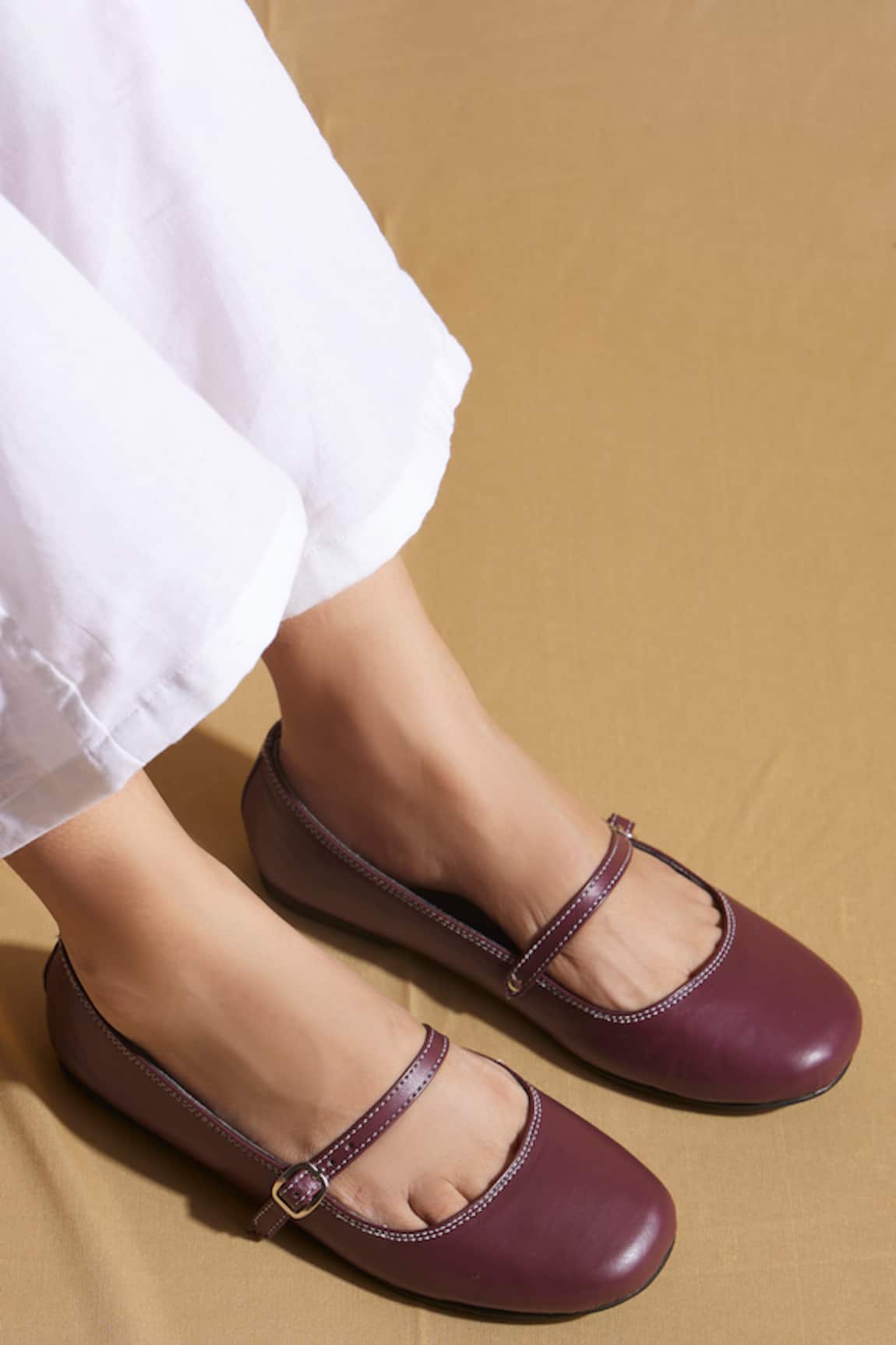 Tiesta Custom Maroon Ballerinas