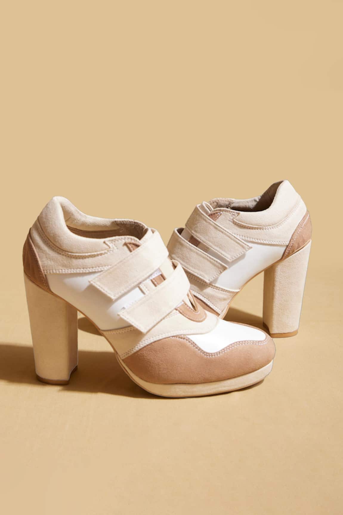 Tiesta Beige Designer Sneaker Boots 