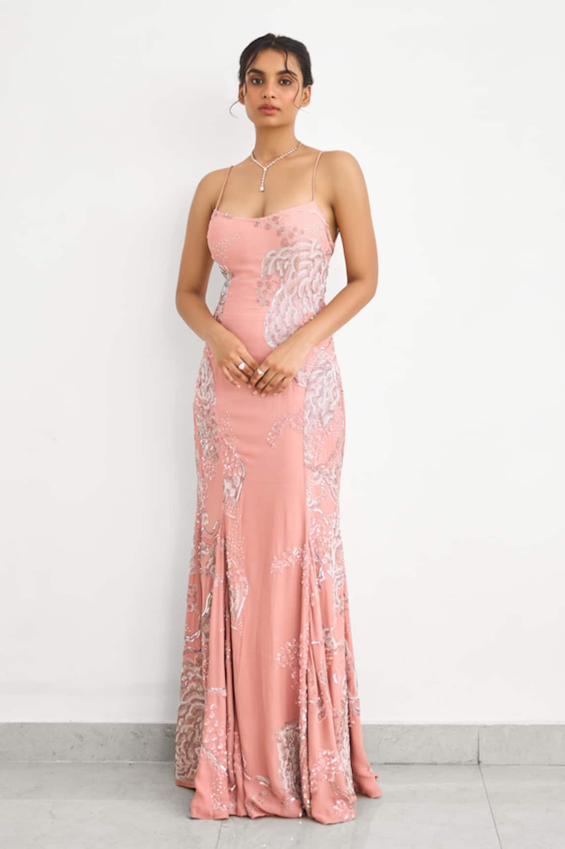 SHASHA GABA Embroidered Cami Gown 