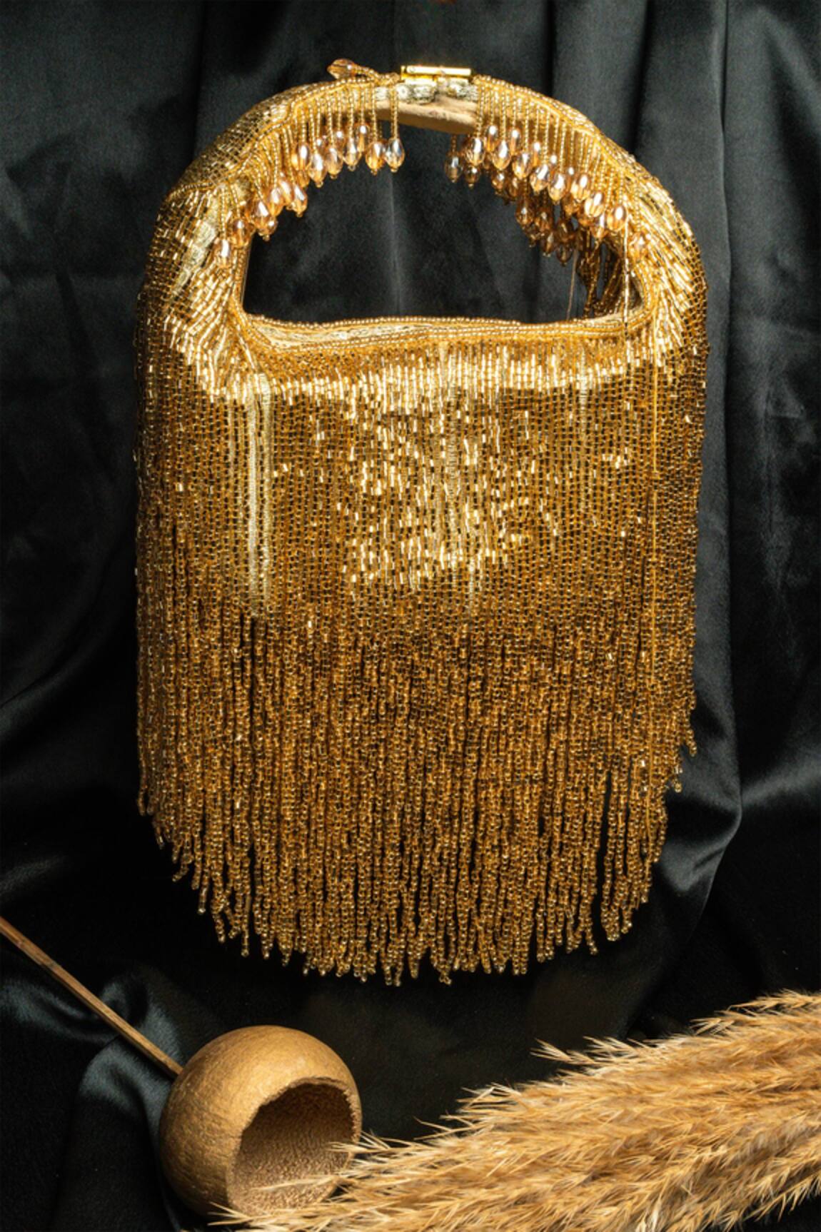 Nayaab By Sonia Tassel Embellished Sailor Potli 