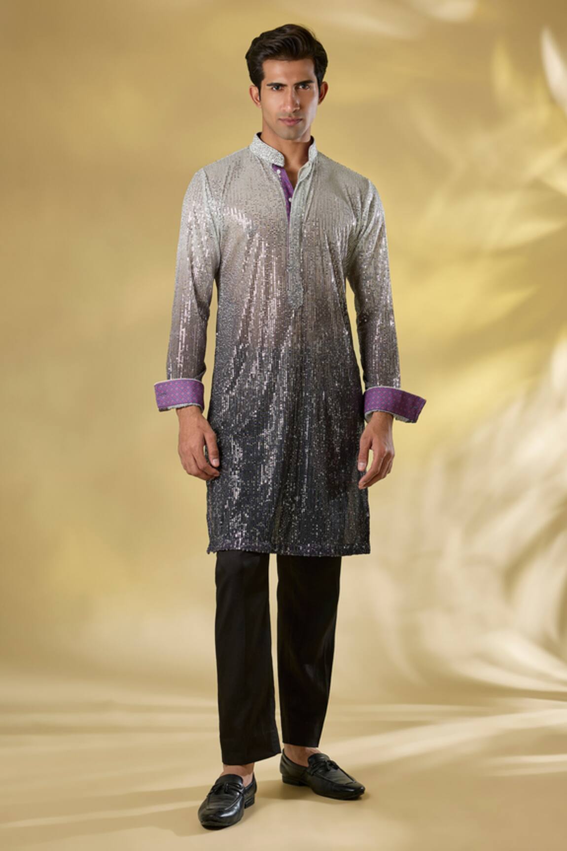 Rabani & Rakha Ombre Sequin Kurta & Pant Set 