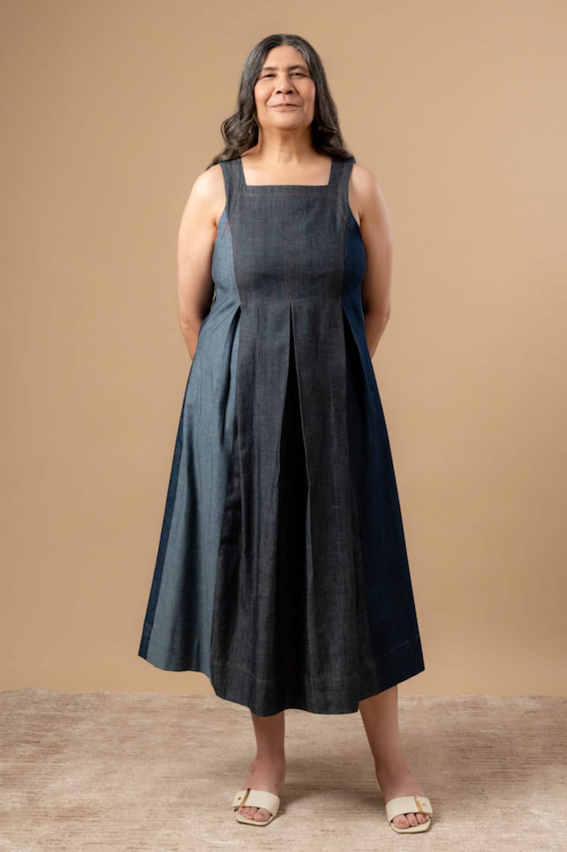 Doodlage Blue Upcycled Denim Dress