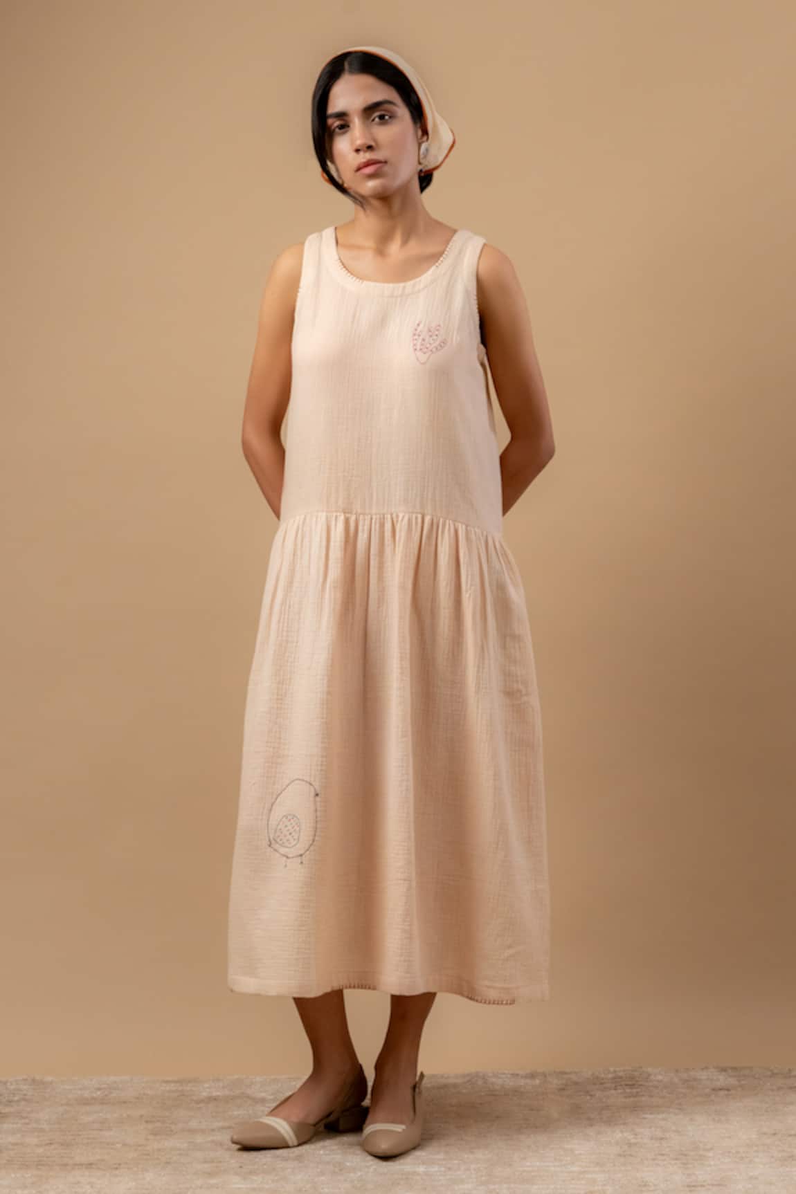 Doodlage Beige Organic Cotton Dress 