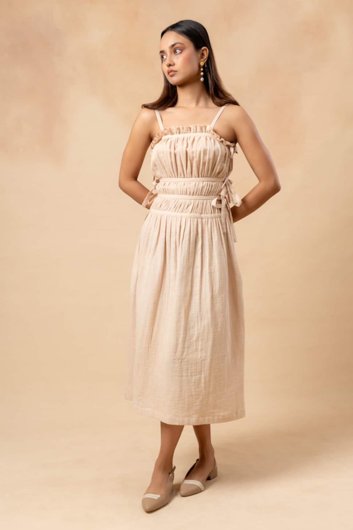 Doodlage Beige Organic Cotton Dress 