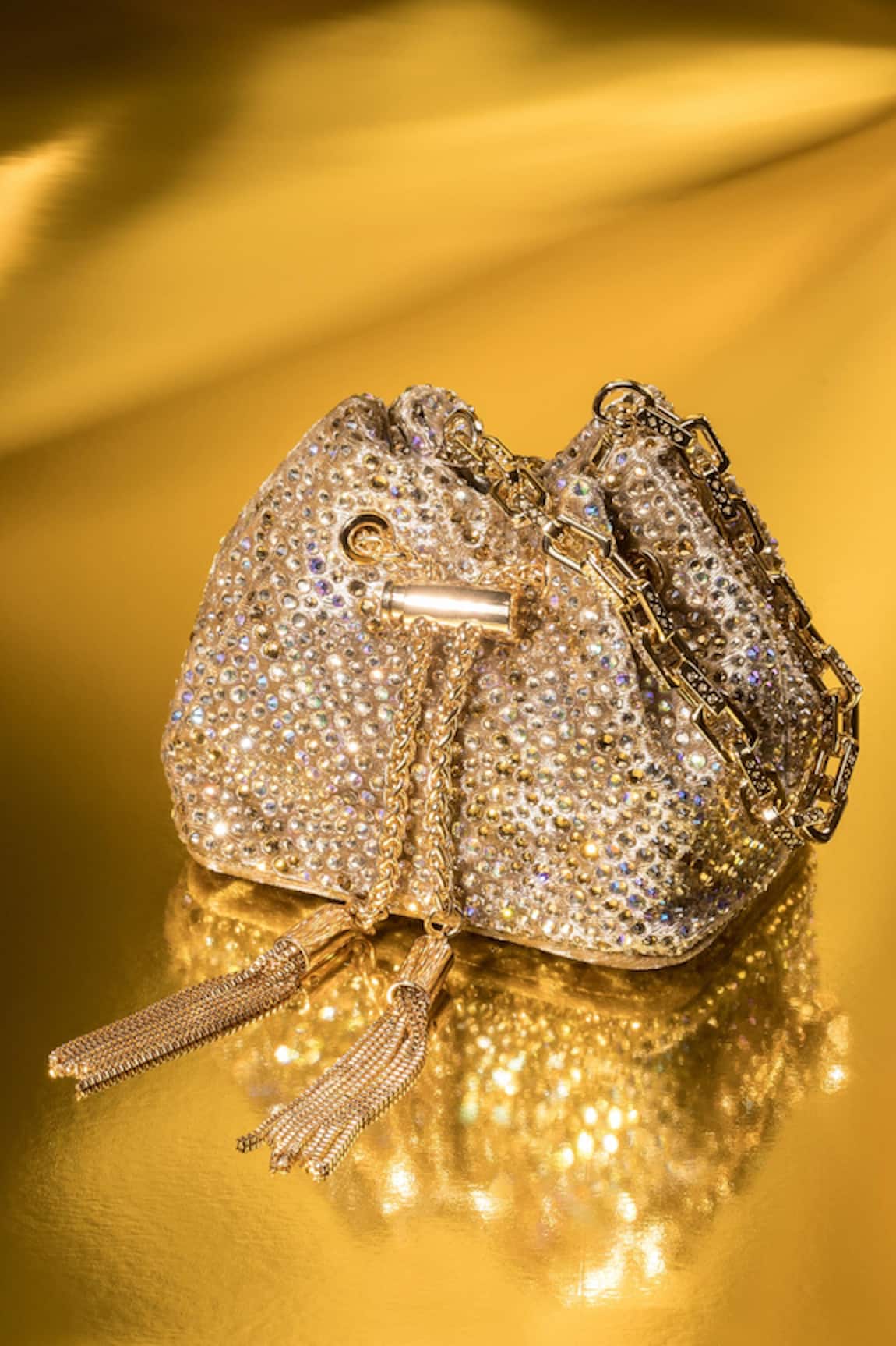 House Of Bio Emily Gold Mini Potli Bag  