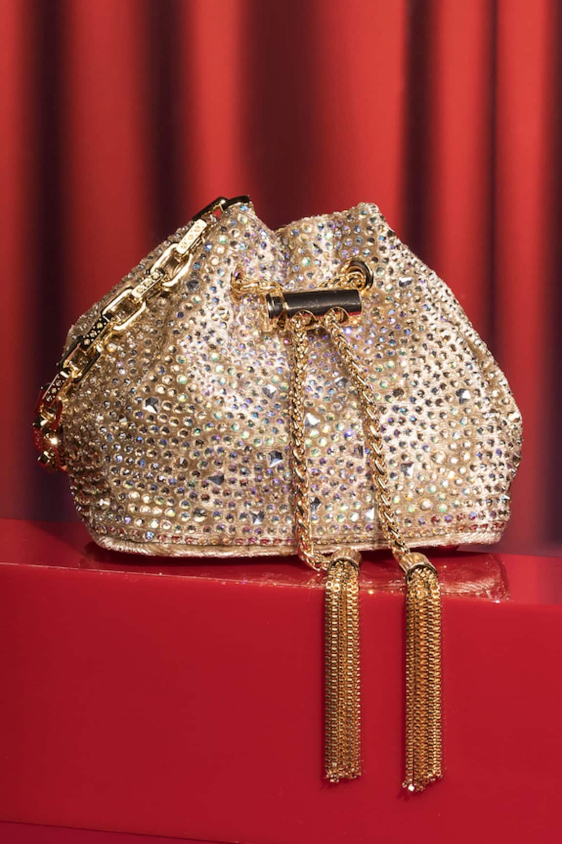 House Of Bio Light Gold Designer Potli Bag 