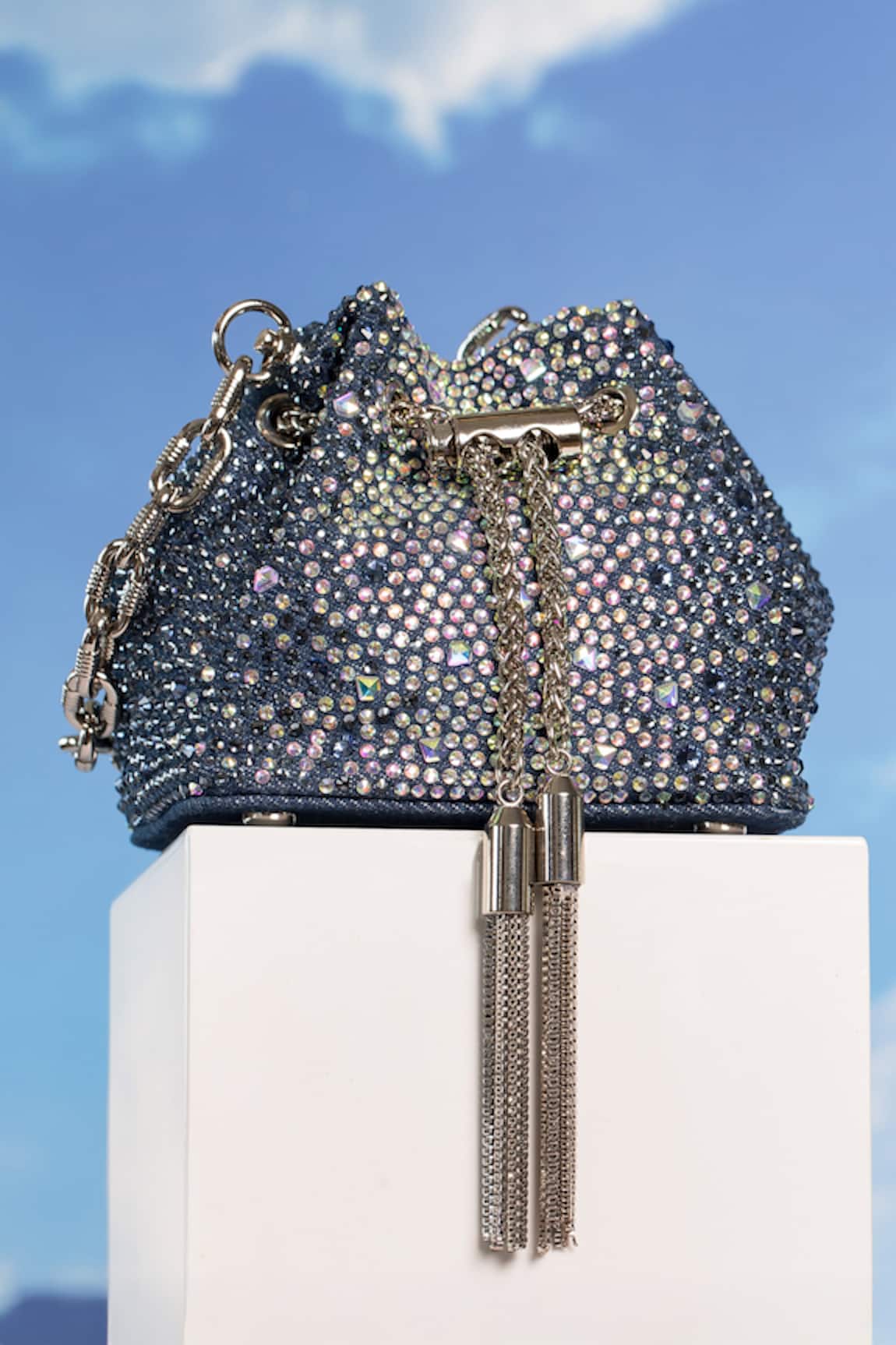 House Of Bio Denim Mini Potli Bag  