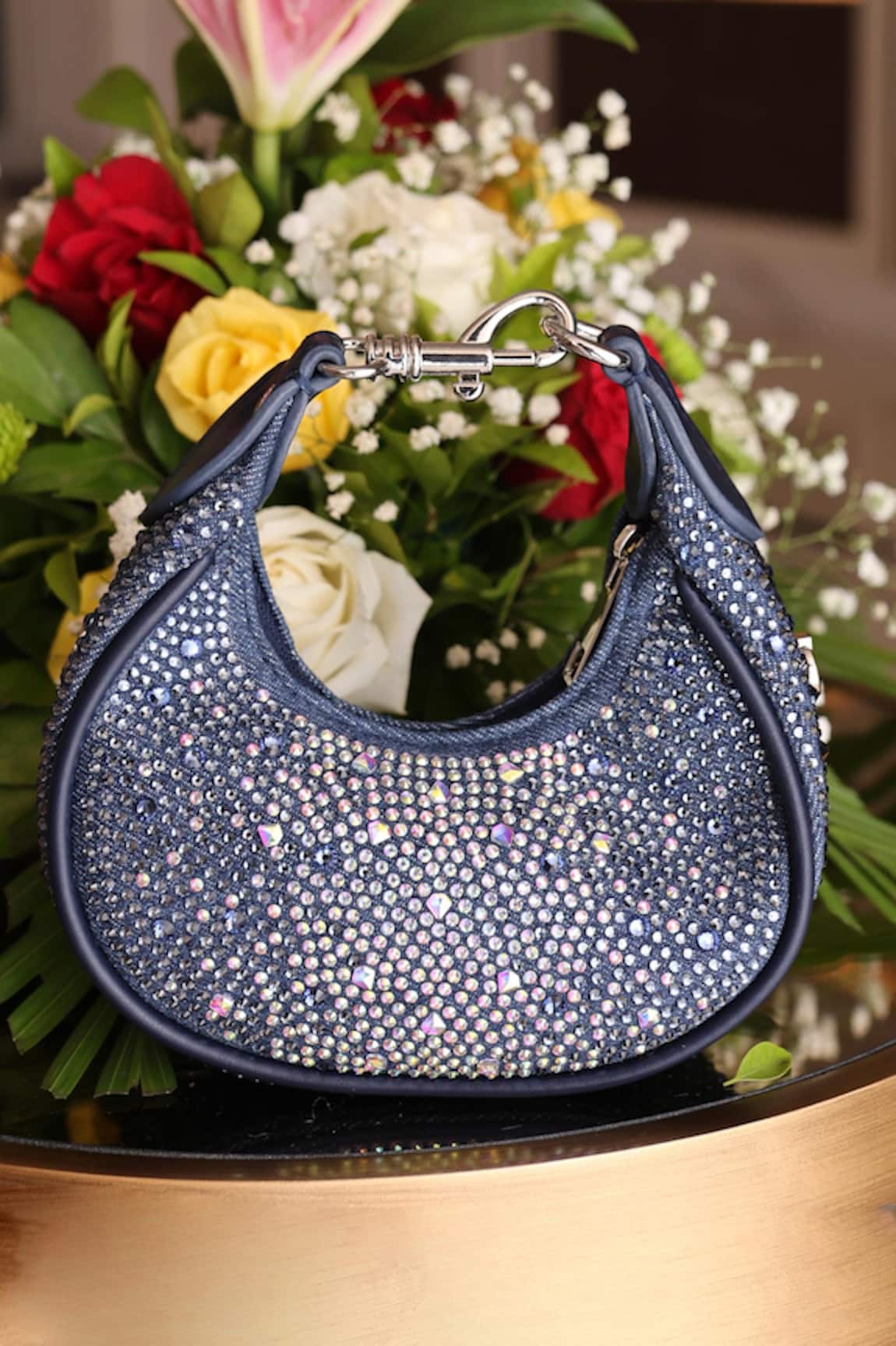 House Of Bio Mehfil Denim Moon Bag 
