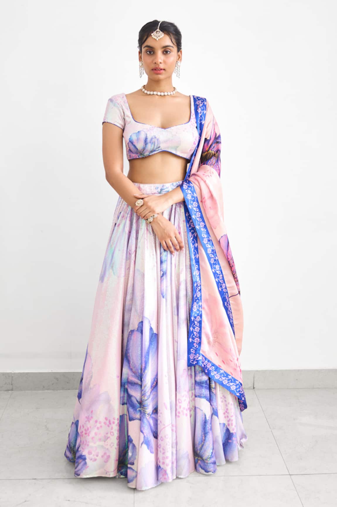 SHASHA GABA Sequins Lehenga Set  