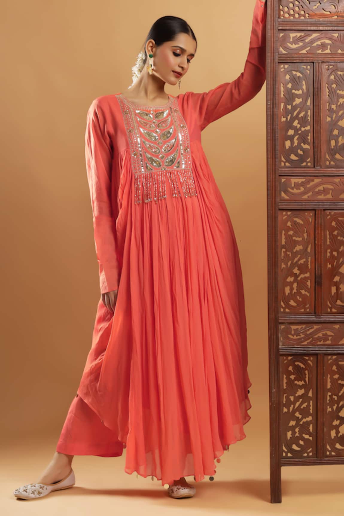 Bha Sha Designer Zardozi Work Kurta & Pant Set 