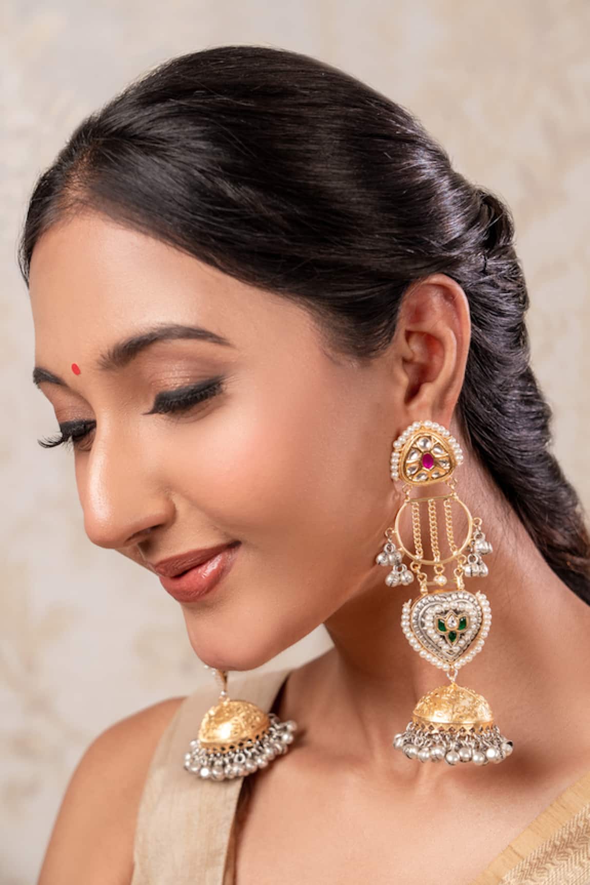 Anana Two Tone Designer Earrings