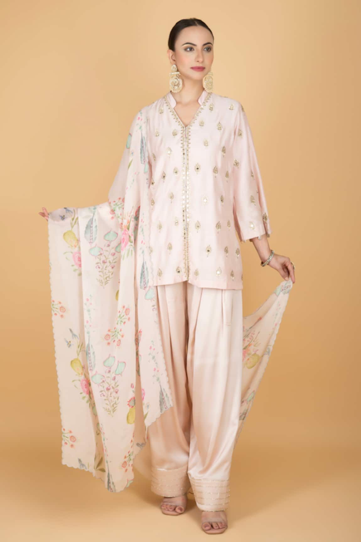Tanu Malhotra Designer Pink Kurta Pant Set 