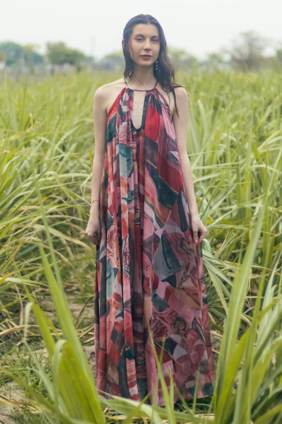 Gazab by Miku Kumar Multi Color Nomadic Bloom Maxi Dress 
