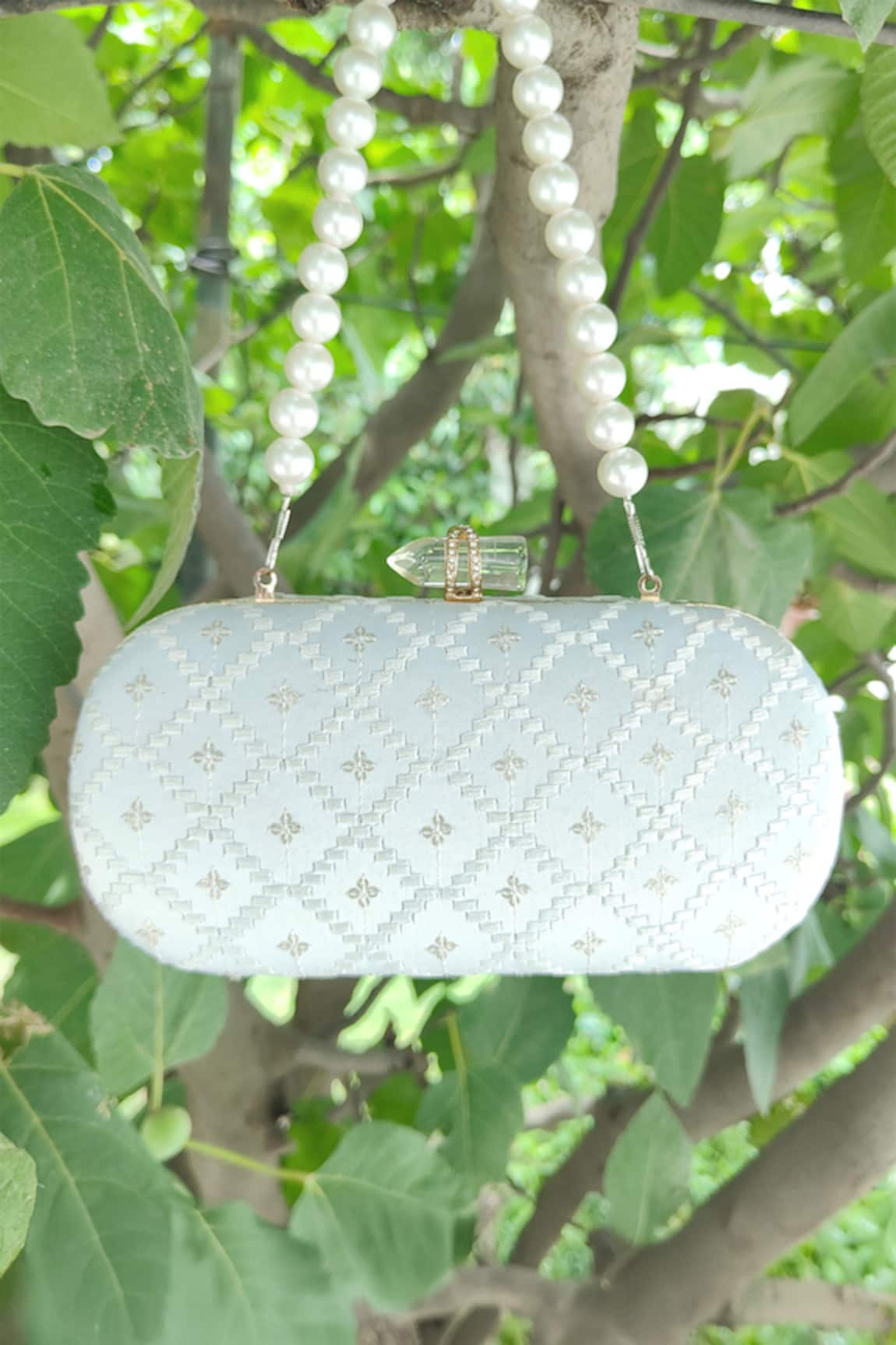 A Clutch Story Chandni White Capsule Clutch 