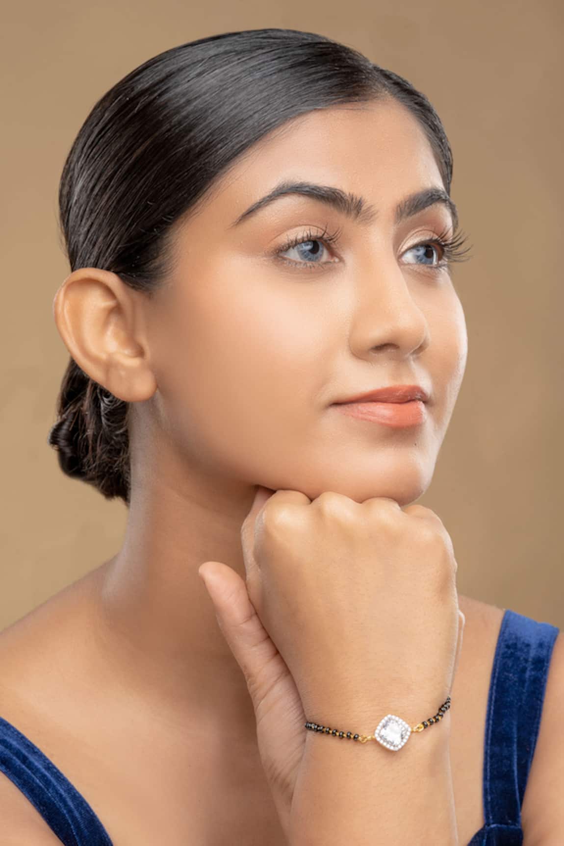 Sica Jewellery 925 Silver Juhi Hand Mangalsutra Bracelet 