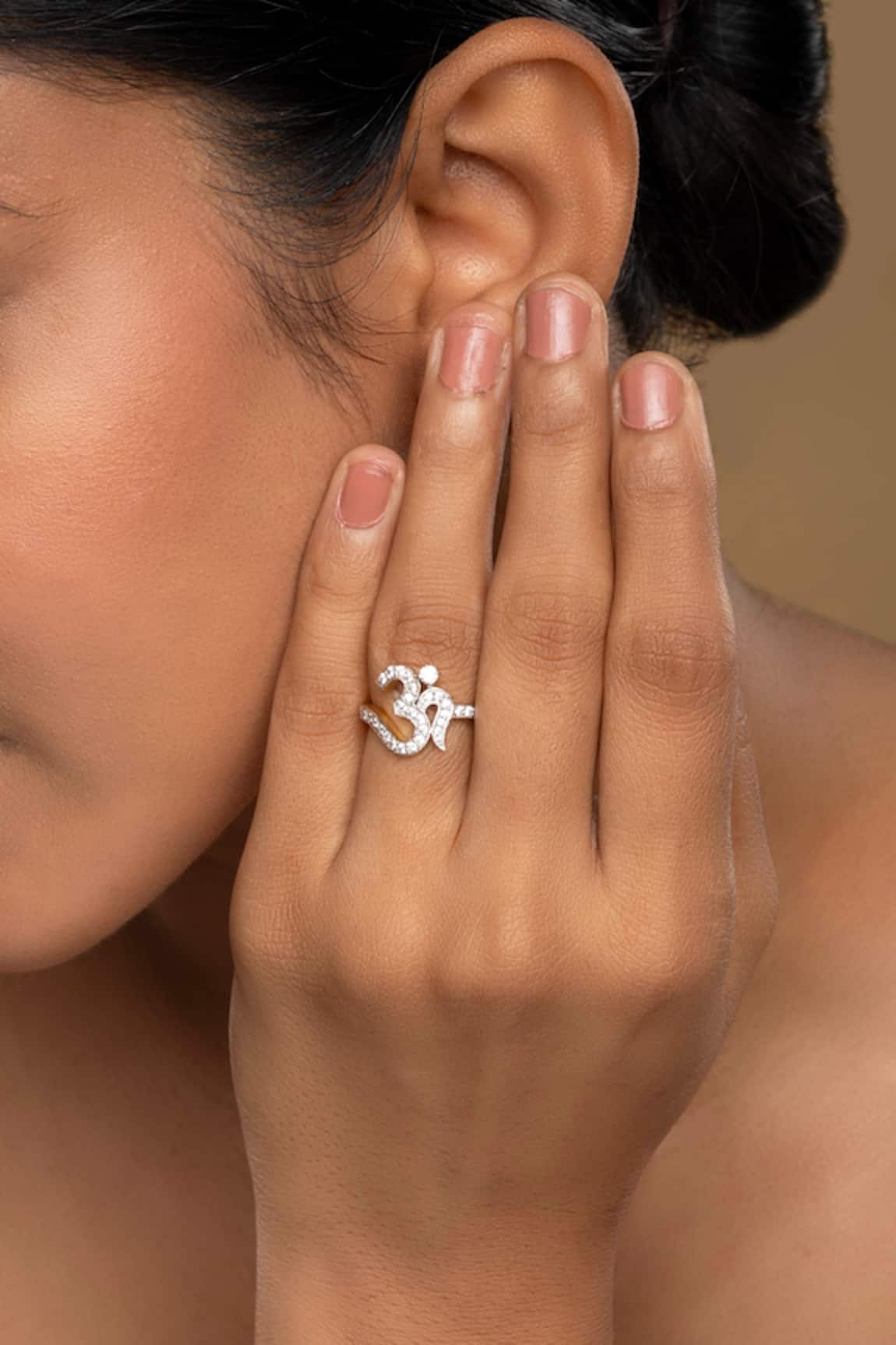 Sica Jewellery Designer 925 Silver Om Ring 