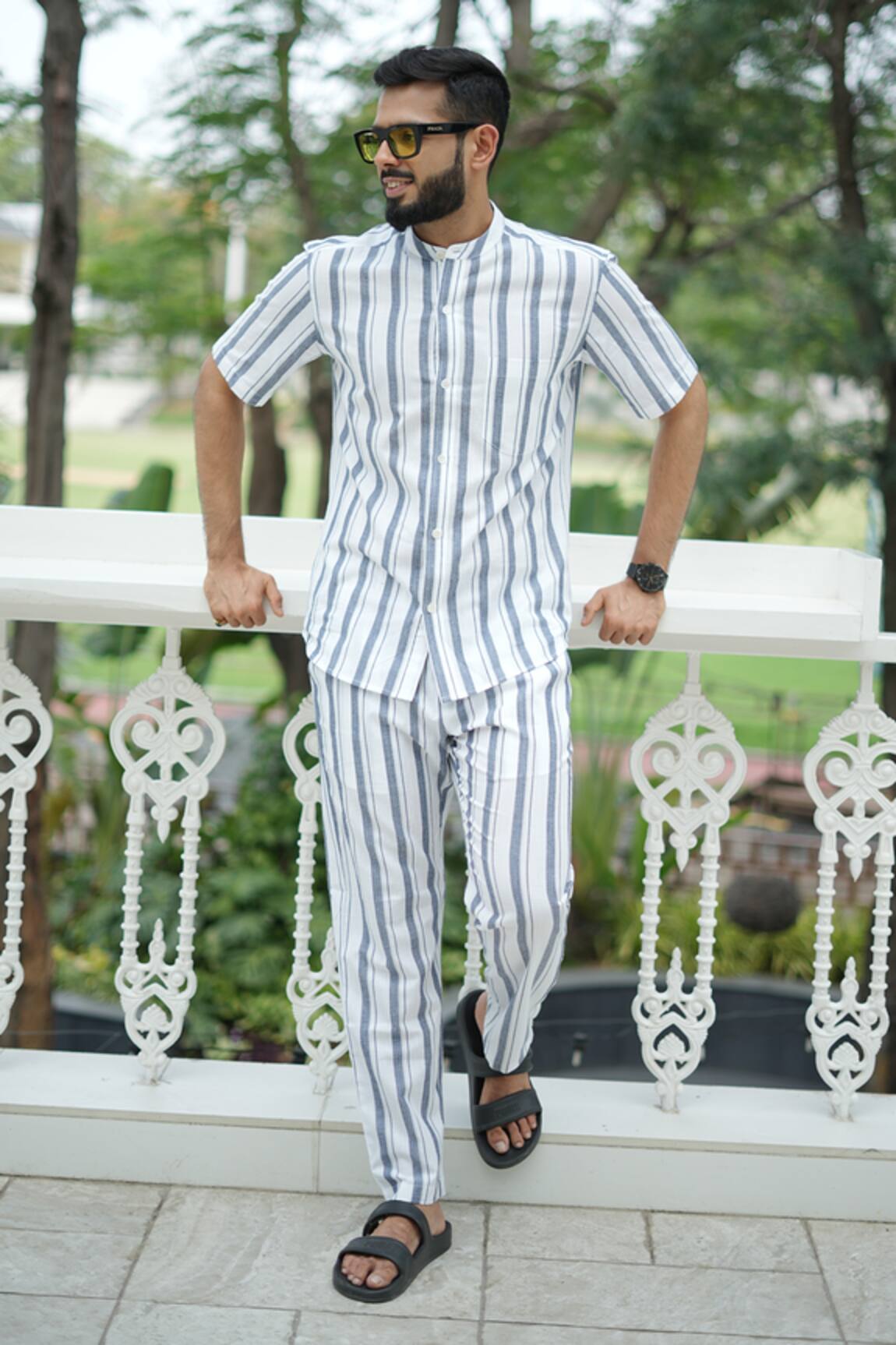 Raas Life Blue Stripe Cotton Trouser 