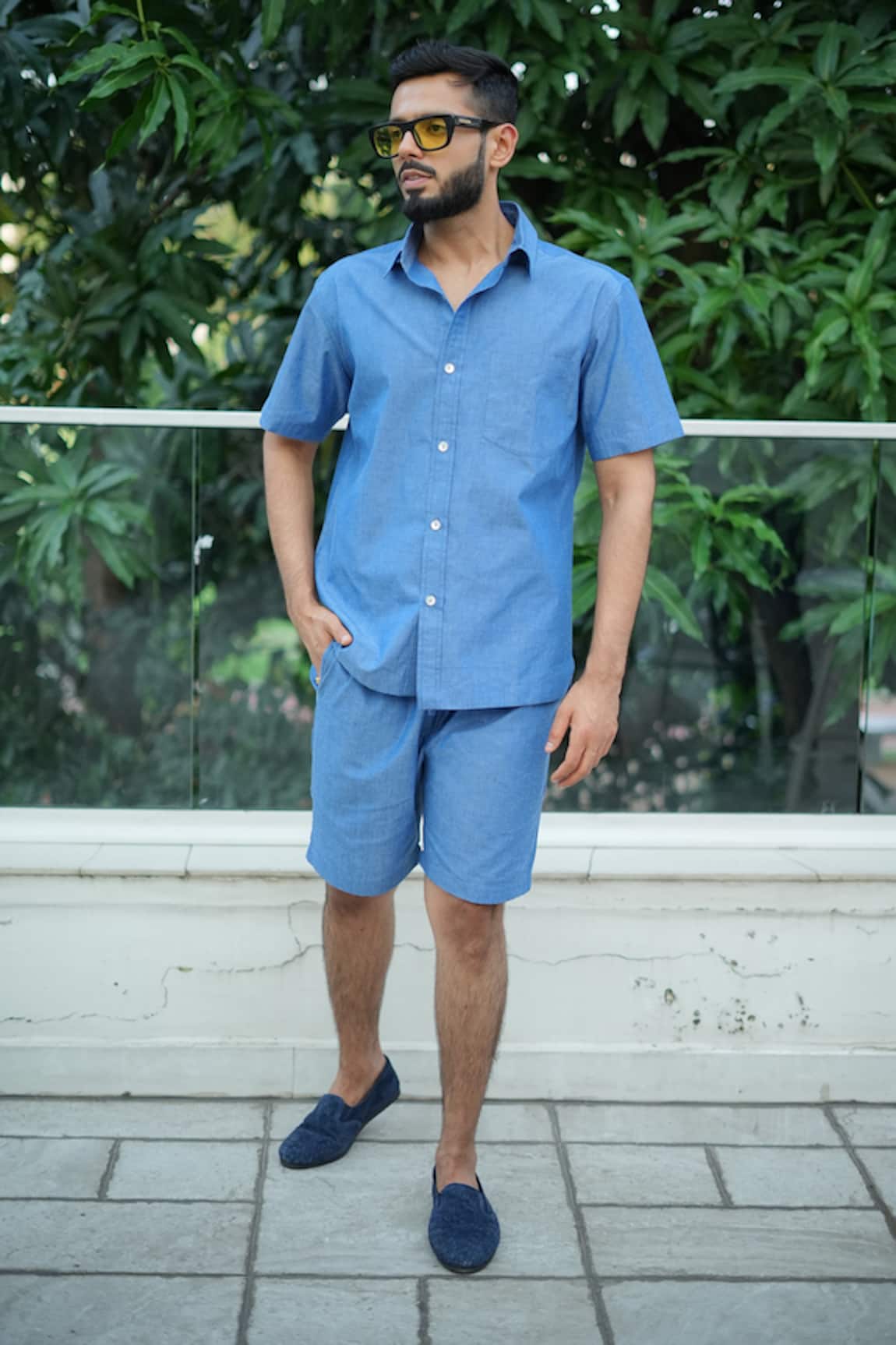 Raas Life Chambray Shirt & Shorts Set 