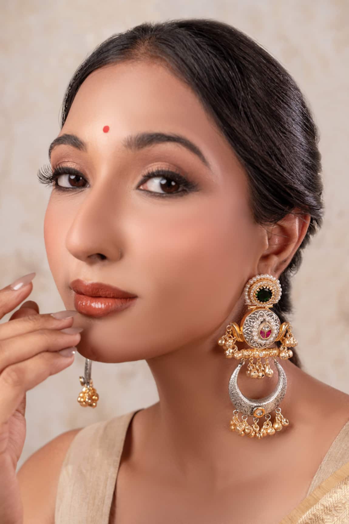 Anana Two Tone Designer Earrings