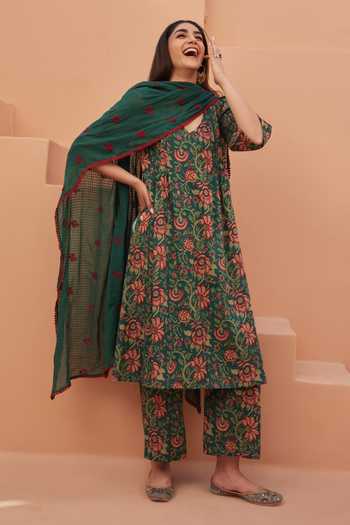 Gulabo Jaipur Floral Print Kurta Pant Set 