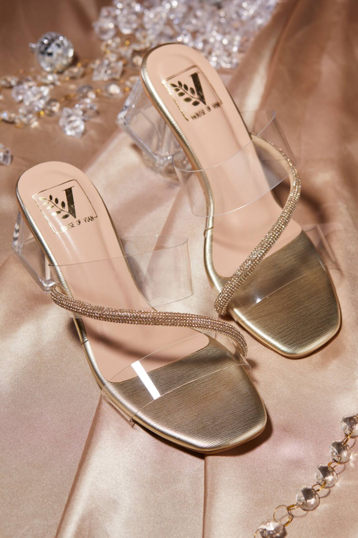House Of Vian Grace Gold Heels 