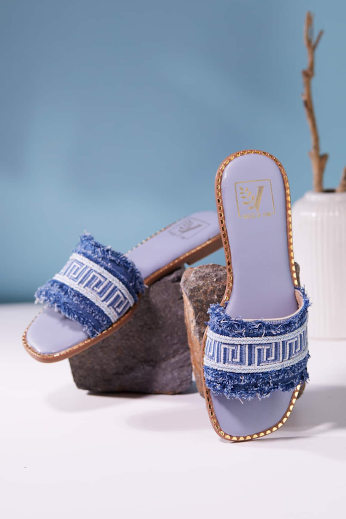 House Of Vian Designer Blue Flats 