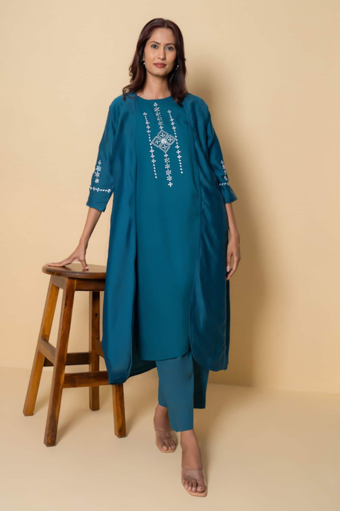 Kameez Ocean Dew Embroidered Kurta Set