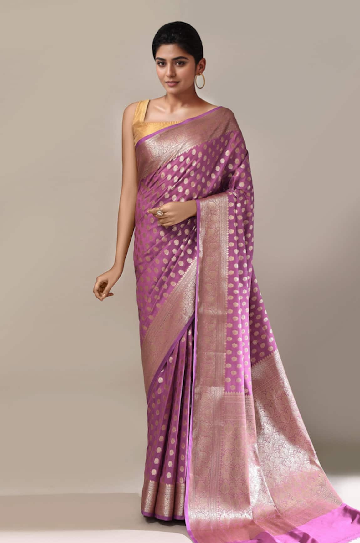 Naintara Bajaj Banarasi Butti Saree With Running Blouse 