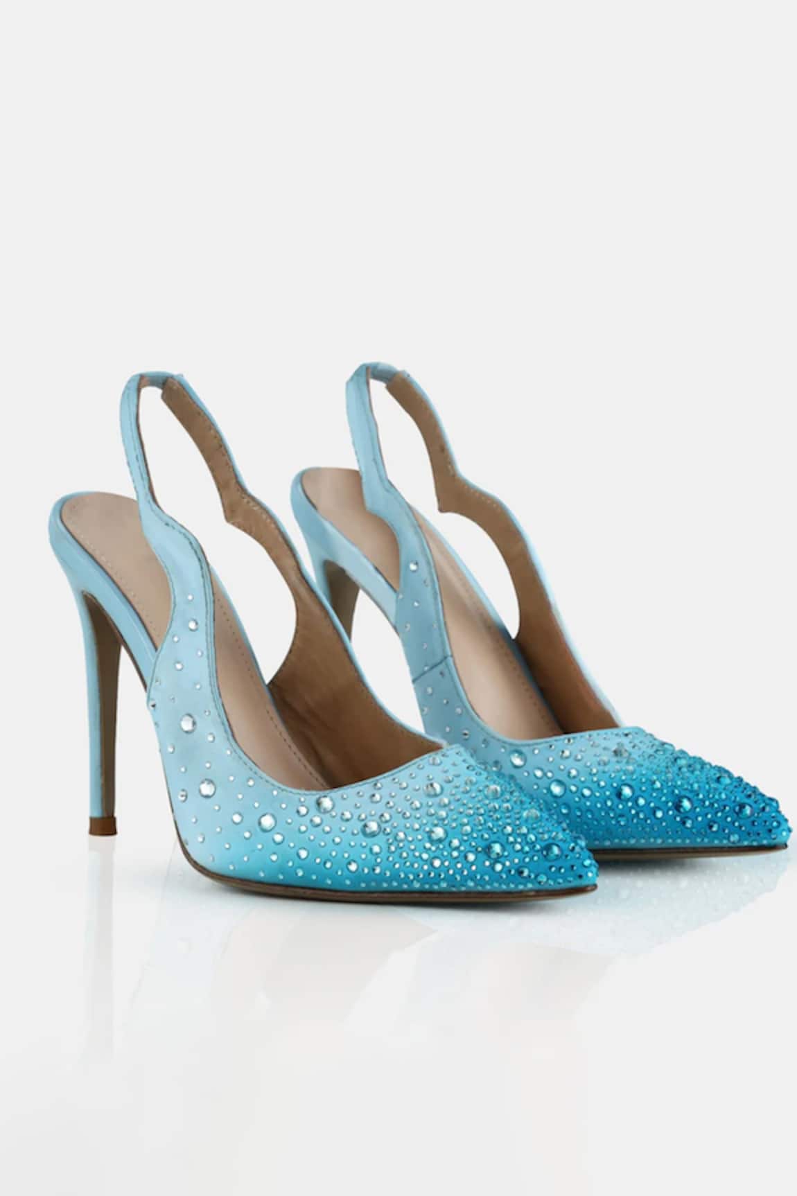 Elleganti Fade Embellished Ombre Heels 