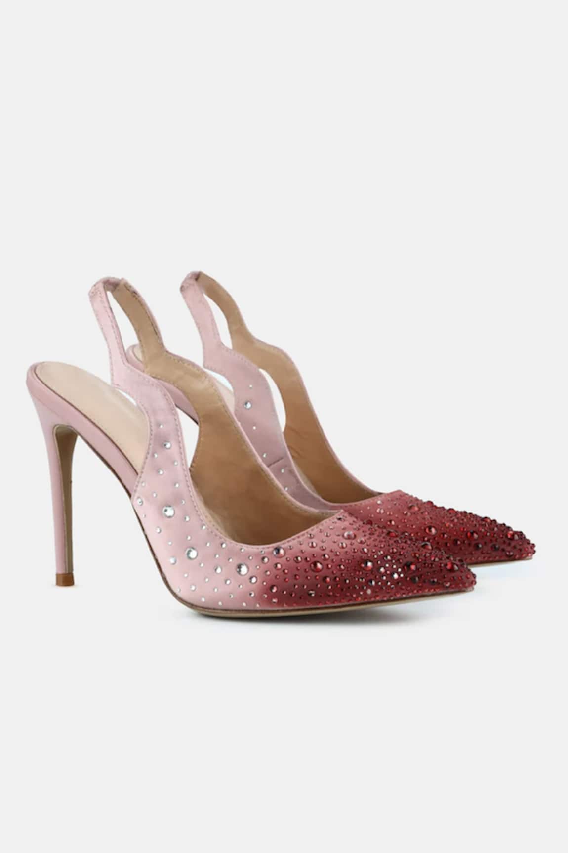Elleganti Fade Ombre Embellished Heels 
