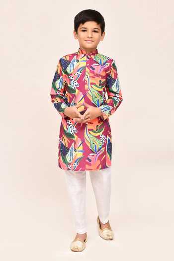 Petite Pomme Multicolour Digital Print Kurta & Pant Set 