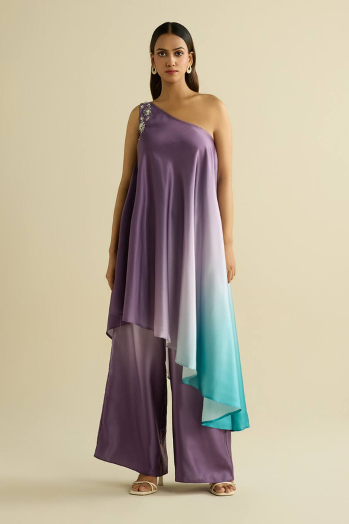 Meesa Multicolor Gradient Tunic & Pant Set 