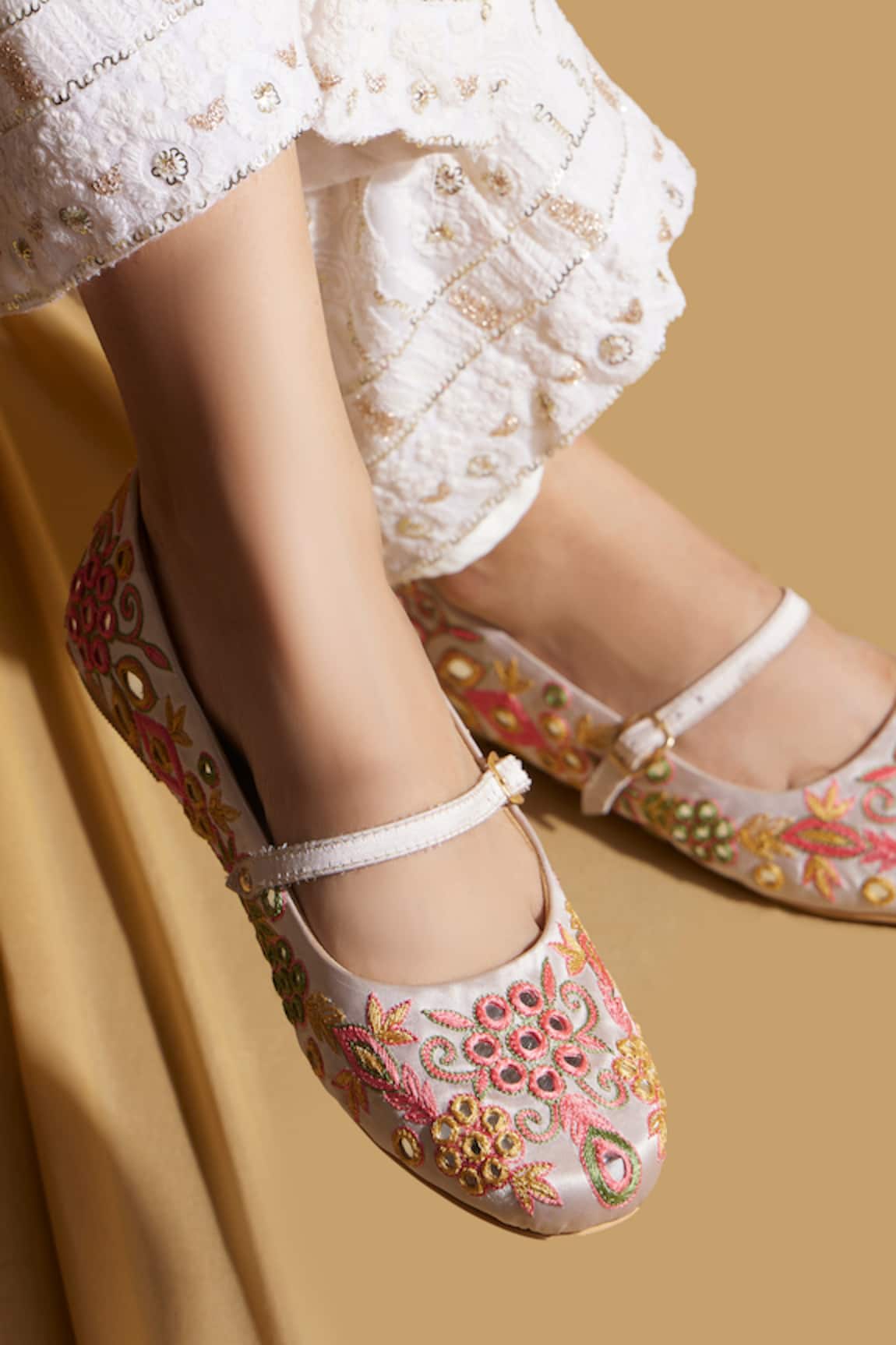 Tiesta Embroidered Festive Ballerinas 