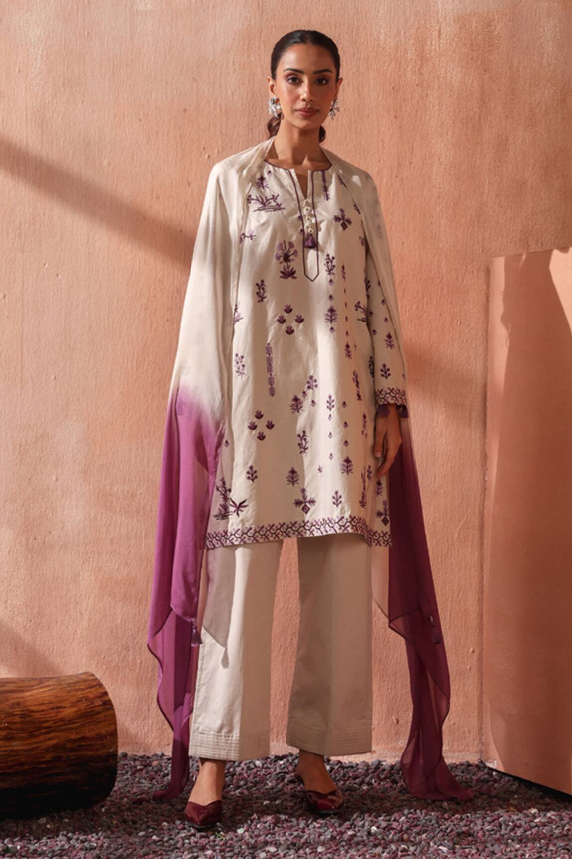 Seema Nanda Beige Varnika Kurta Set