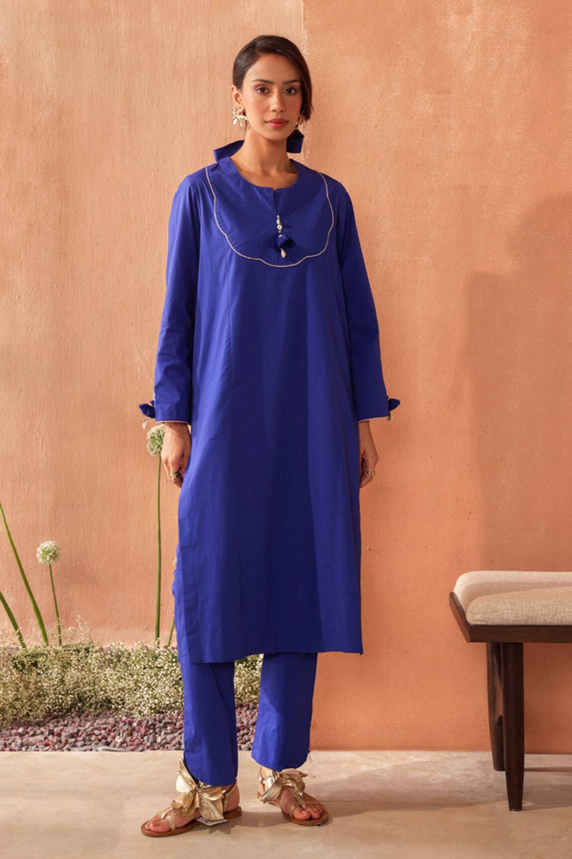 Seema Nanda Electric Blue Neelambar Kurta Set